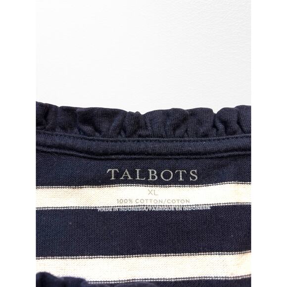 Talbot’s Ruffle Placket Crewneck Knit Top, Size XL - Picture 6 of 10